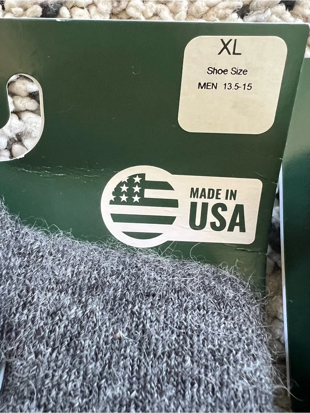 Hollow Alpaca Socks Boot Lot of 3 Pair Grey Black Size XL